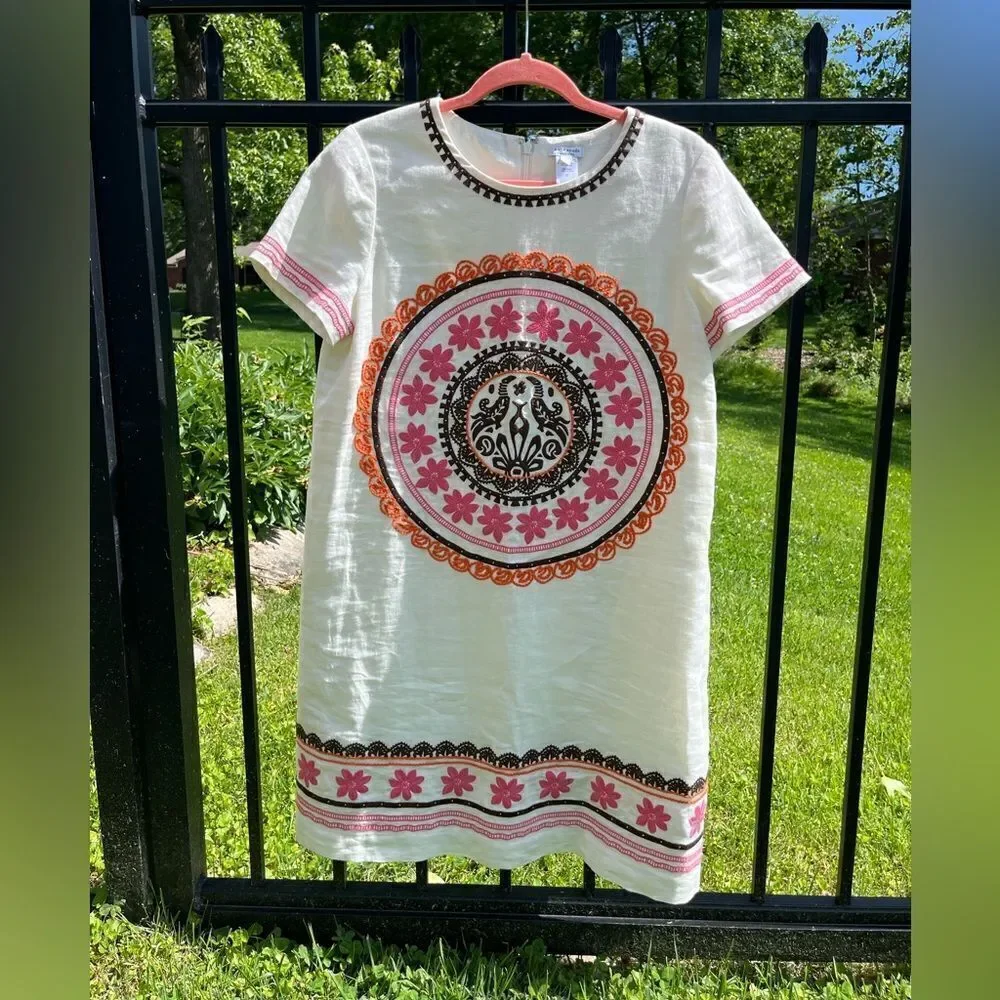 Kate Spade Linen Embroidered Tunic Dress